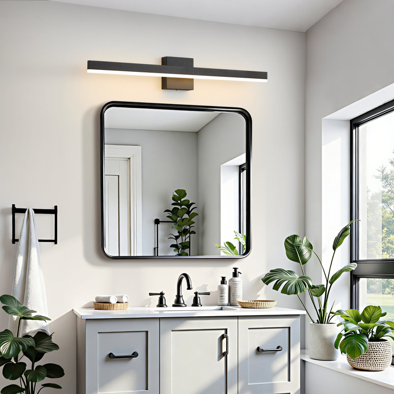 31.5" Black LED Wall Sconce - Dimmable & Easy To Install, Ideal For Modern Home Decor, 4.72" H x 31.5" W x 3.17" D