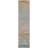One-of-a-Kind Rectangle 2'5" x 10'1" Area Rug in Silver/Copper