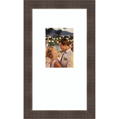 Whiskey Brown Rustic Wood Picture Frame