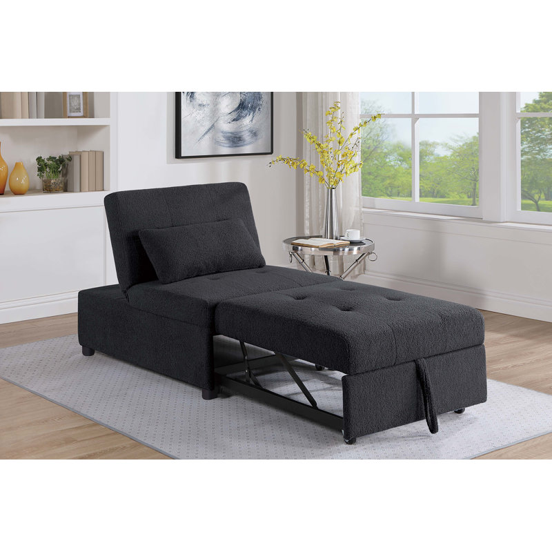 Canapé-lit contemporain en tissu Sherpa