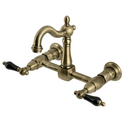 Kingston Brass Duchess Double-Handle 2-Hole Wall-Mount Bridge Kitchen Faucet