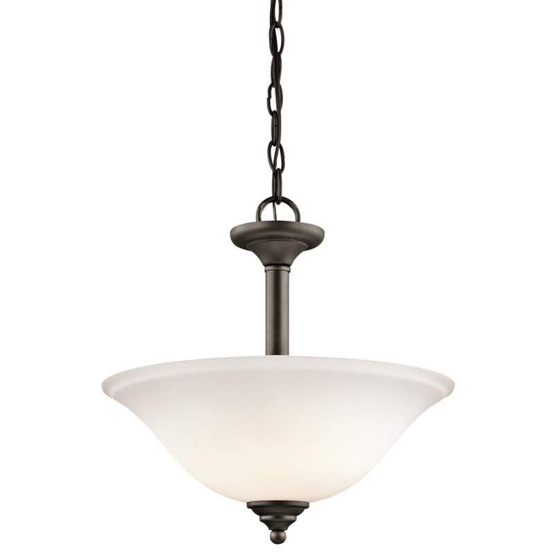 Zafiro Glass Flush Mount, Bronze