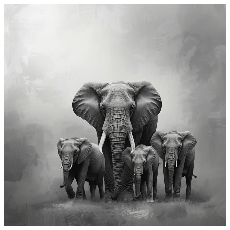 Tapis de bain African Elephant Family, 34in W x 21in L