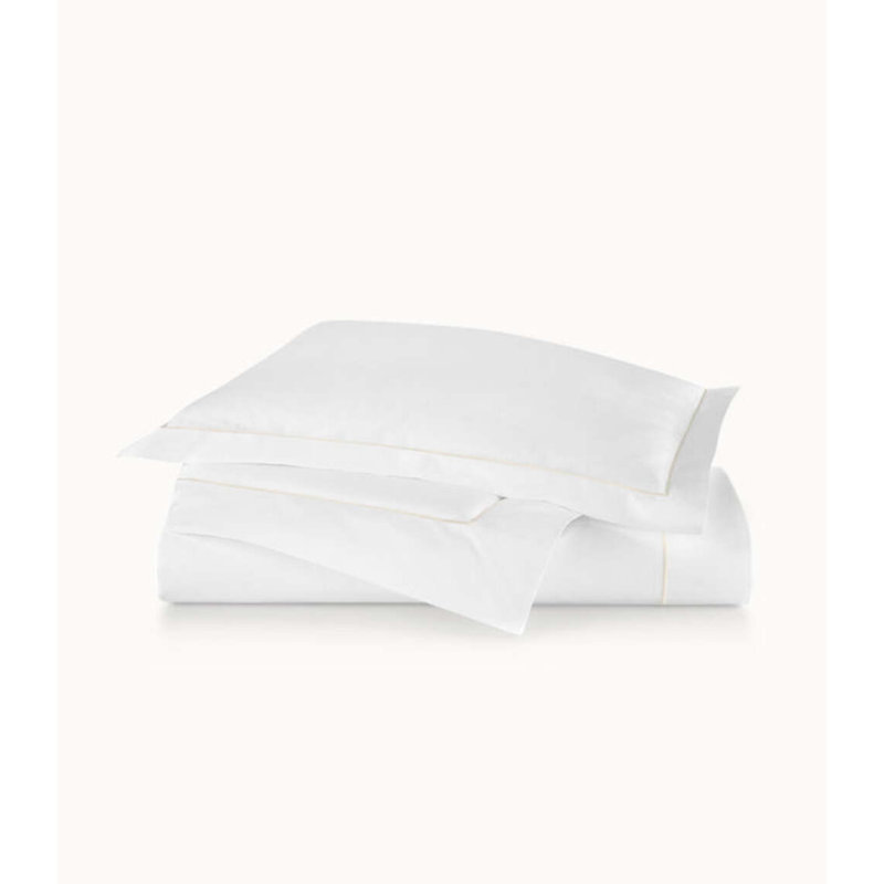 Boutique 100% Cotton Percale Duvet Cover, King Duvet, White/Pearl