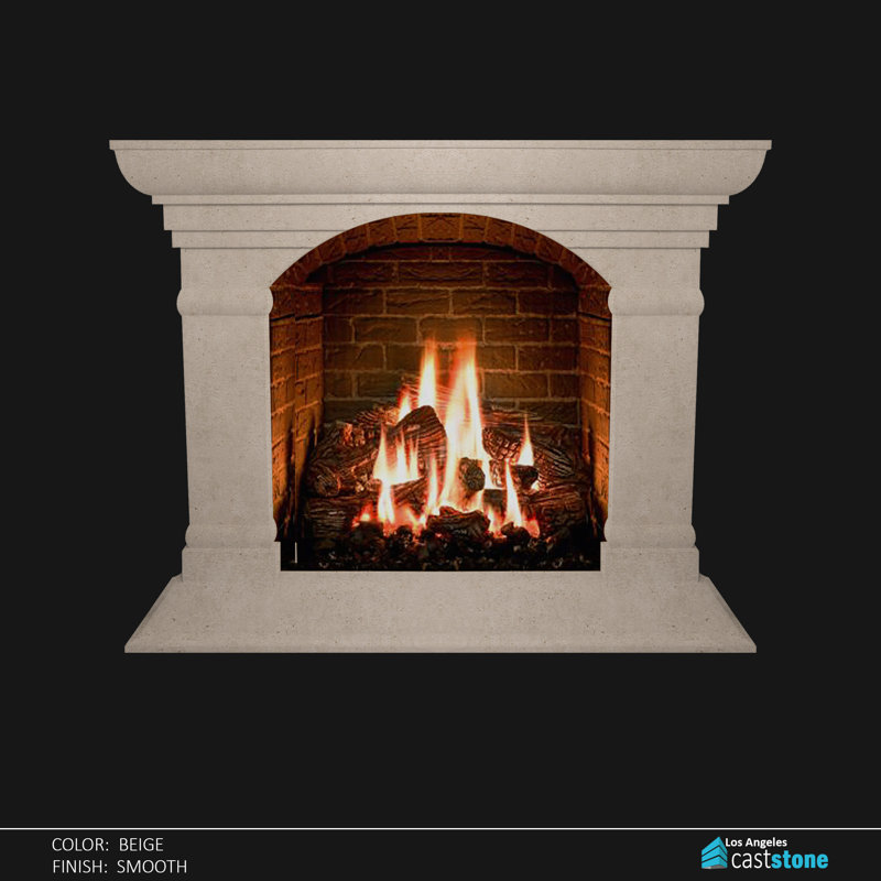 Perkin Arch Fireplace Surround, Beige Smooth