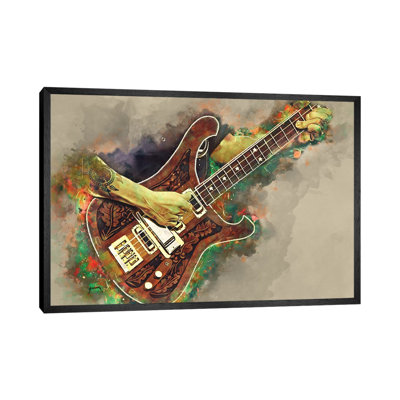 Lemmy's Bass Guitar - Painting on Canvas