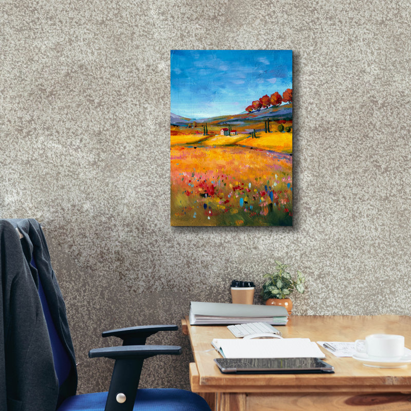 «Red Landscape Barrel Studio» par Svetlana Aleynikova, H 26 po x l 18 po