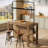 Wooden Kitchen Island with Storage Shelf and 5 Hooks, Stationary Island Table with Large Countertop