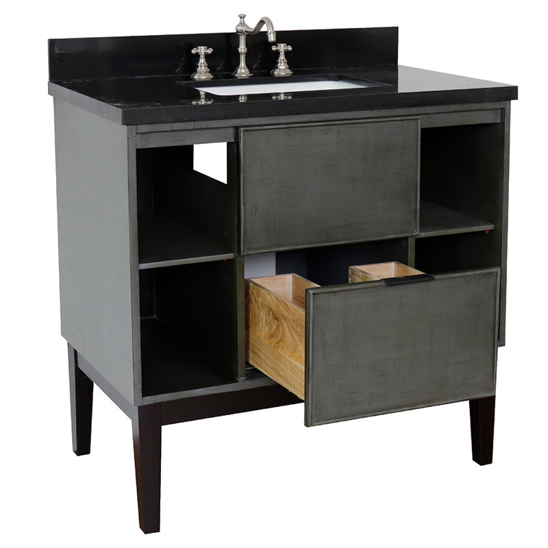 Ensemble de meuble-lavabo simple 37 po Bodway, Noir galaxie