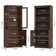 Wooden Bookcase Set, Brown