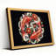 Ensemble de 1 tableau sur toile tendue représentant des carpes koï et des roses-653099638-653099624-653099639