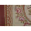 Tapis crème / rose / vert clair de haute qualité noué à la main