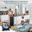 Babevy 85 Lb. Daily Production Nugget Ice Freestanding Ice Maker