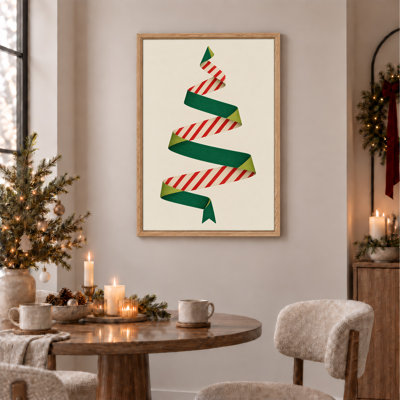 Art mural sur toile rouge et vert