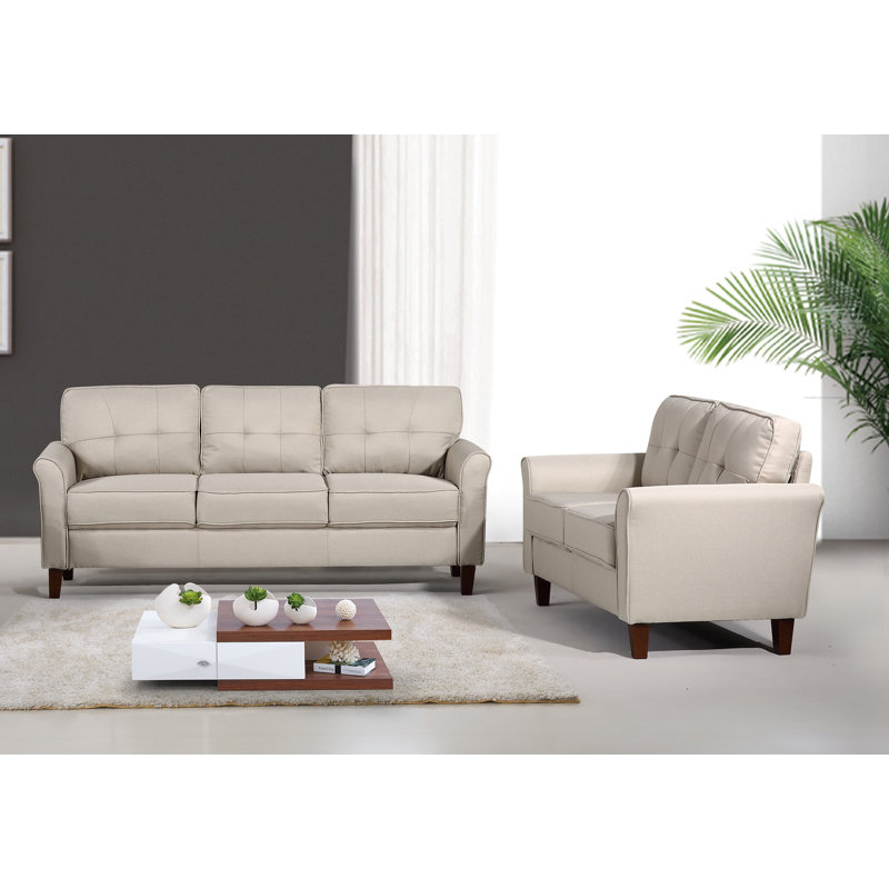 Ensemble de salon 2 pièces Boadicea, Beige/brun clair