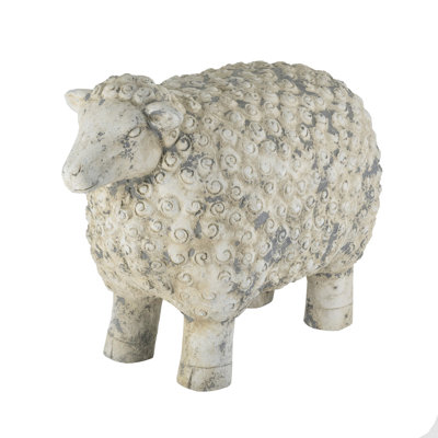 Magnesium Sheep Statue Figurine with Weathered