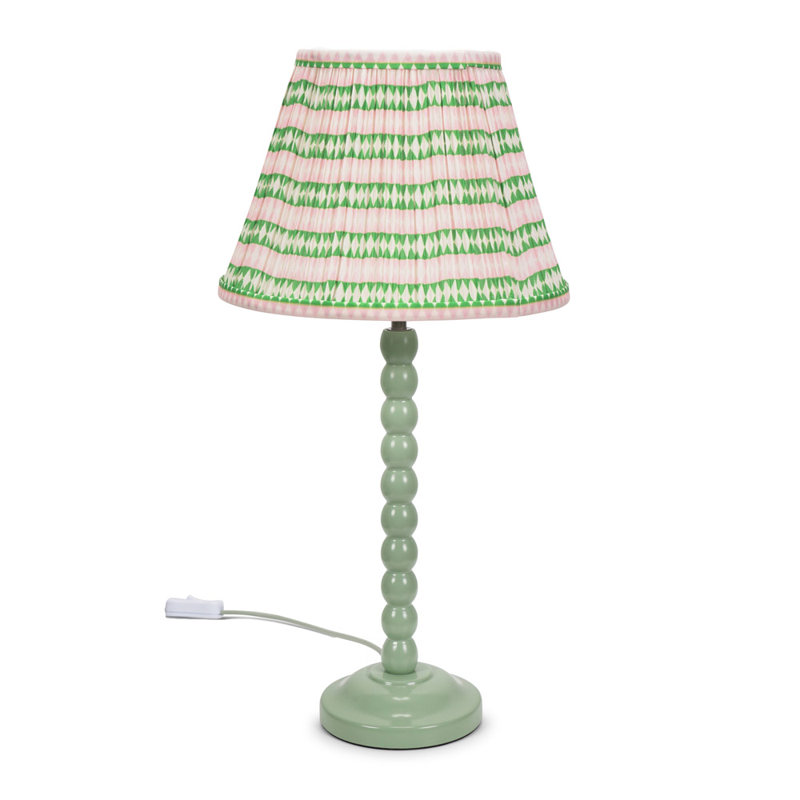 Wood Table Lamp, Green