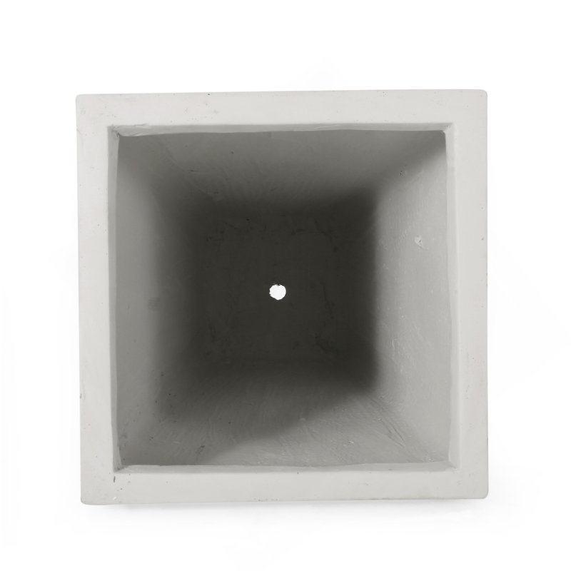 Petit pot à fleurs 13 po MGO, H 24,75 po x l 13 po x P 13 po, Blanc mat