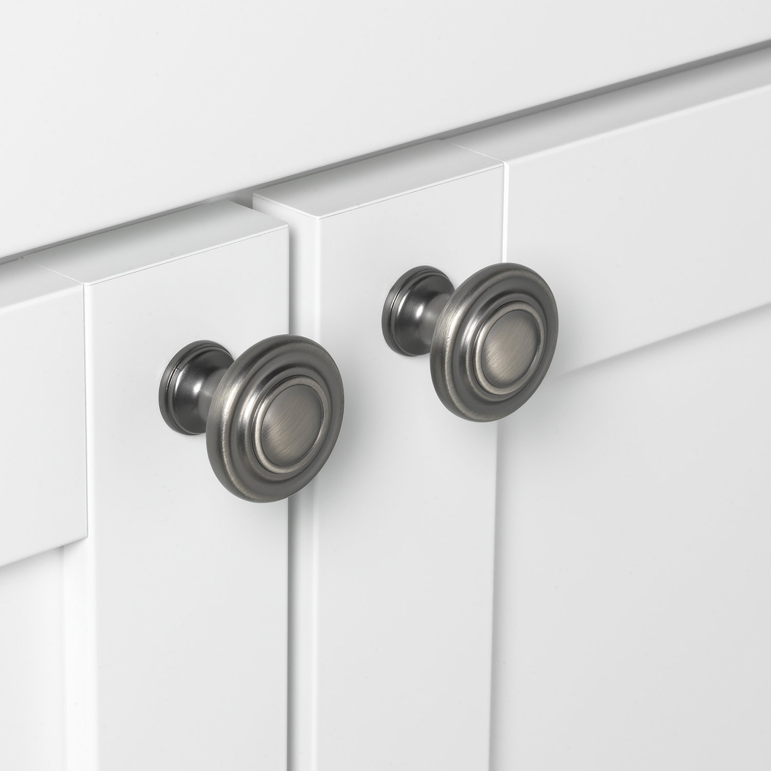 Mushroom Knob Multipack, Satin Pewter