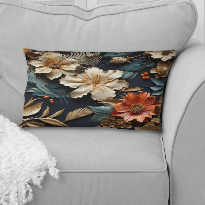 Coussin décoratif rétro à motif cachemire à fleurs rétro de Toscane
