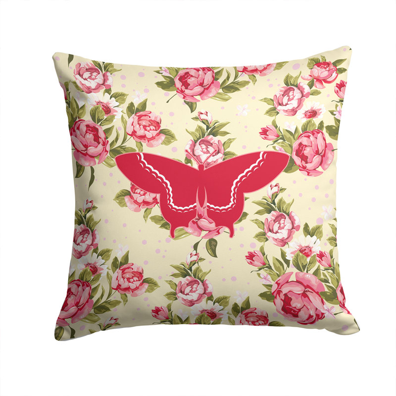  Coussin Butterfly Shabby Elegance, Jaune clair