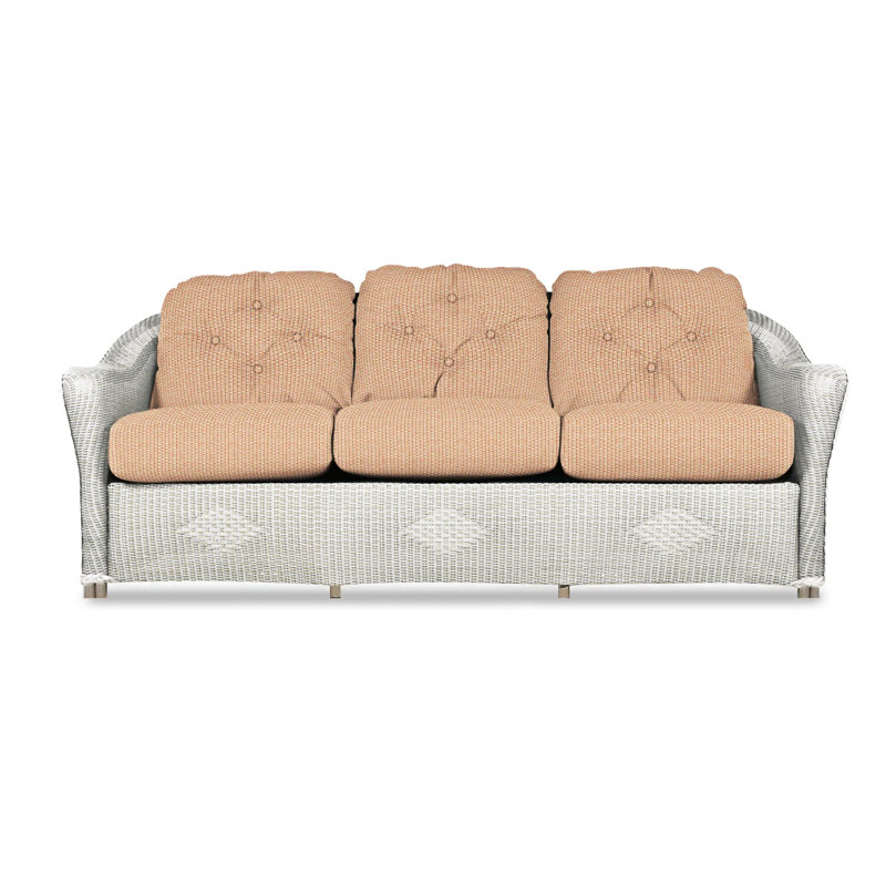 Reflections Outdoor 3 - Seat Patio Sofa, Hansen Spa, Antique White
