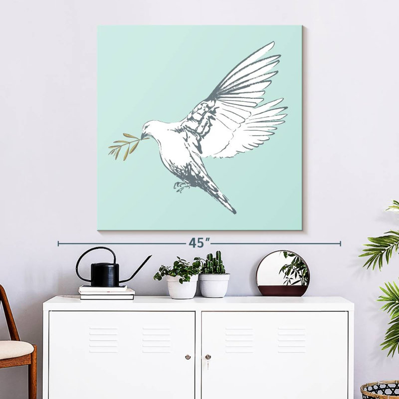 Crowle Peace Dove, H 33 po x l 33 po