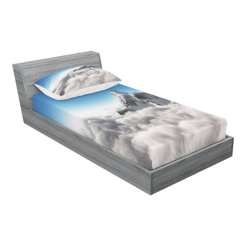 Microfiber Sheet Set, Twin Sheet Set with Fitted Sheet