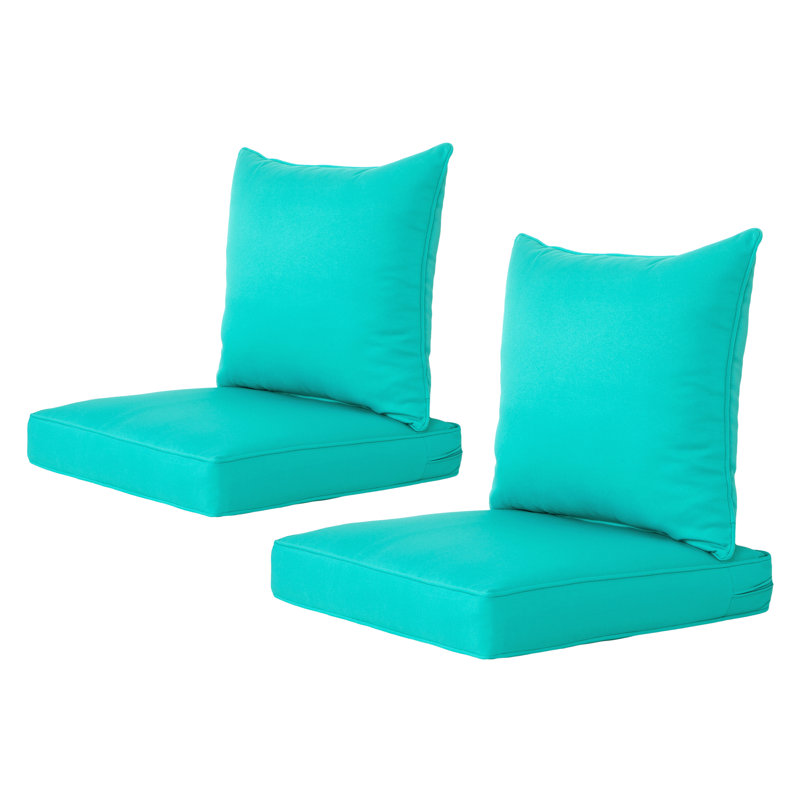 Outdoor/Indoor Deep-Seat Cushion Set, Light Teal