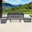 170cm Wide Straight Metal Patio Sofa with Cushions