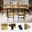 Ensemble de table de salle à manger 7 pièces Einhomn avec 6 chaises, ensemble de table de cuisine extensible de 63 po pour 4 à 6 personnes, table de salle à manger avec structure en métal et panneau de fibres à densité moyenne, parfait pour les petits appartements et facile à nettoyer-34831017-34831021