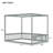 Full Size Canopy Bed (Gray)-1365378469