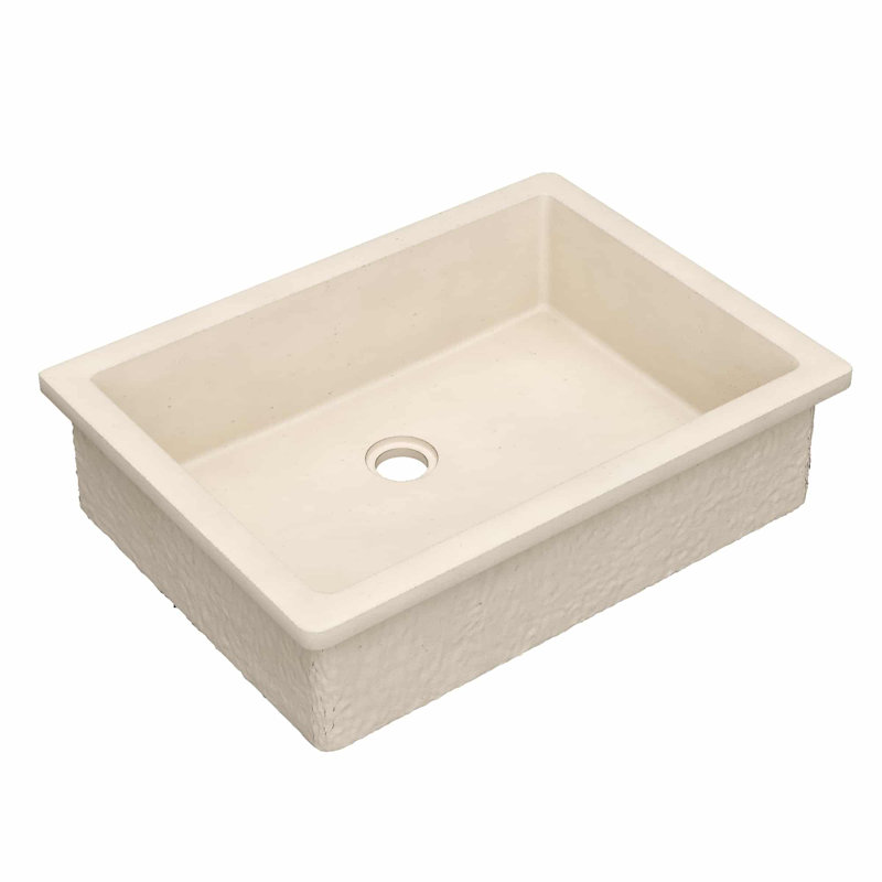 Lavabo de salle de bain rectangulaire encastré en béton 21 po Anacapa, Sable