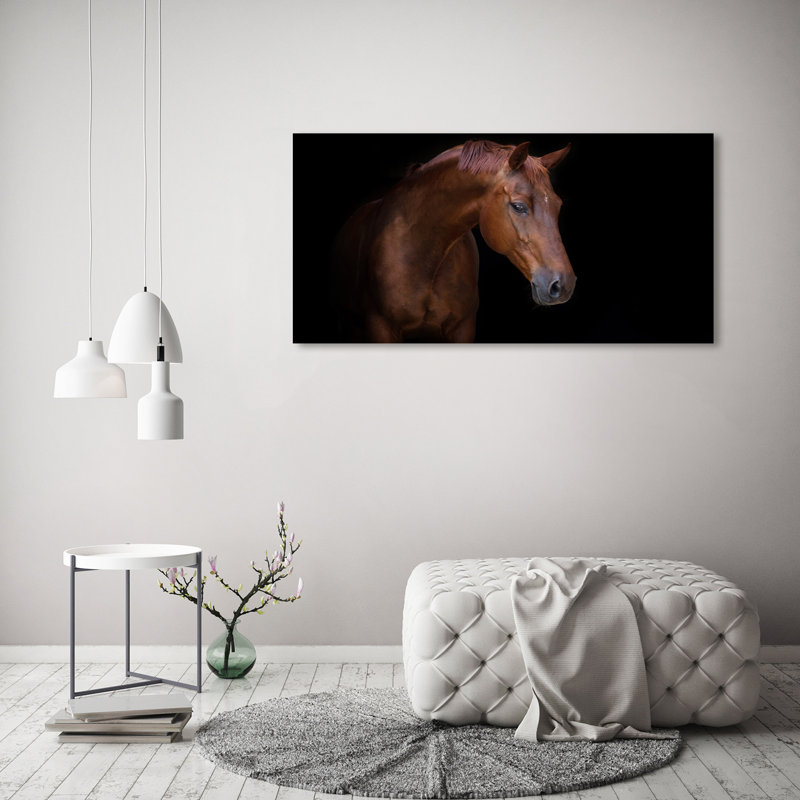 Brown Horse - Wrapped Canvas Print, 60cm H x 120cm W