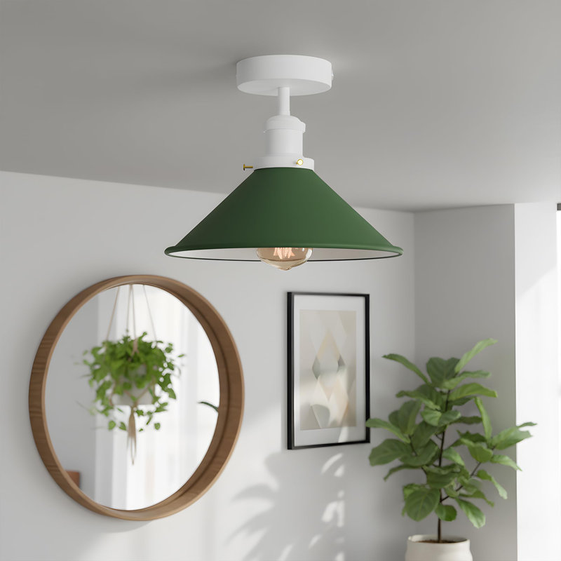 Semi Flush Mount, Green