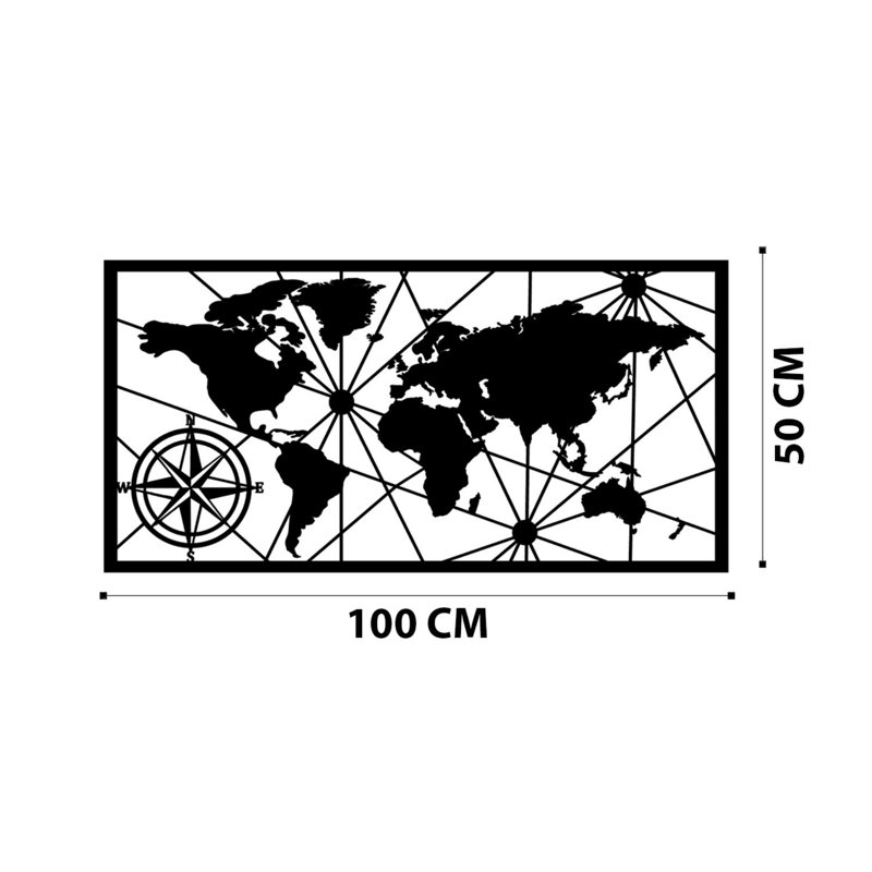 Elegant Metal Wall Art Decor, Black Finish, 39.4 x 19.7 inches | 100% Durable Metal Construction, Thickness: 0.05 inches | Perfect for Home, Office, or Gallery, Adds Modern Charm to Any Space