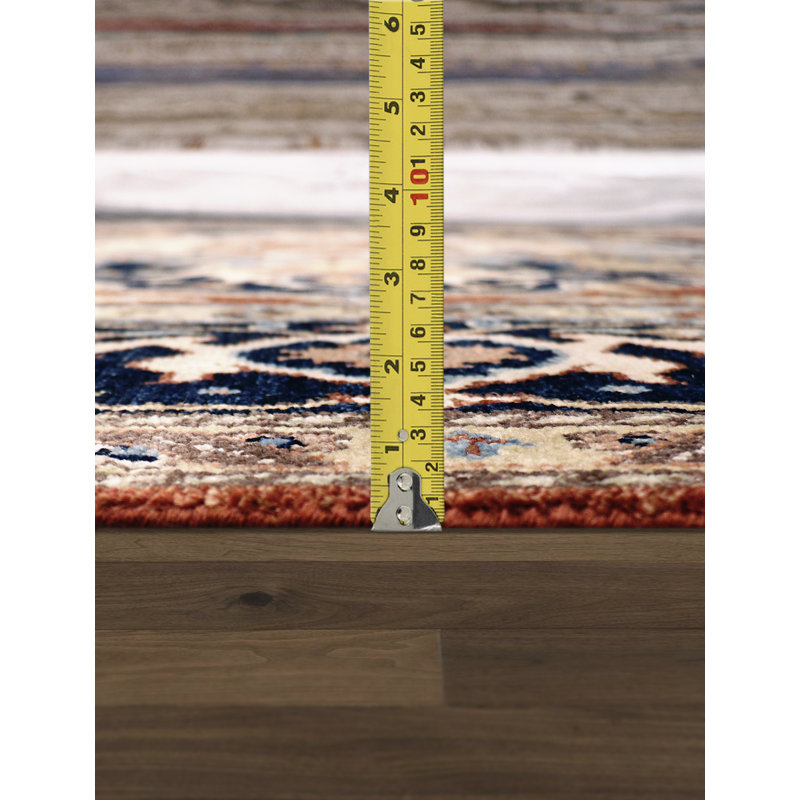 Hand Knotted Wool Area Rug, Rectangle 4'11" x 7'