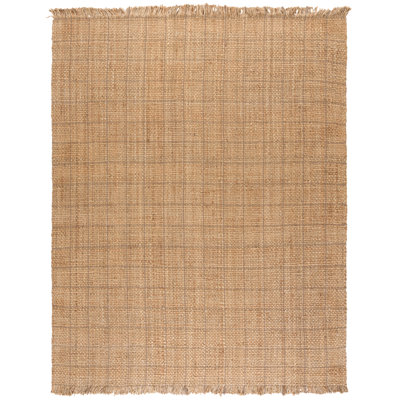 Natural Fiber 602 Hand Woven Jute Geometric Rug