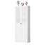 Organisateur de garde-manger en métal blanc de 72 po avec portes et tablettes, robuste, assemblage d'outils, idéal pour une armoire de rangement de cuisine, grand, 5 aimants silencieux réglables, ancrage mural complet