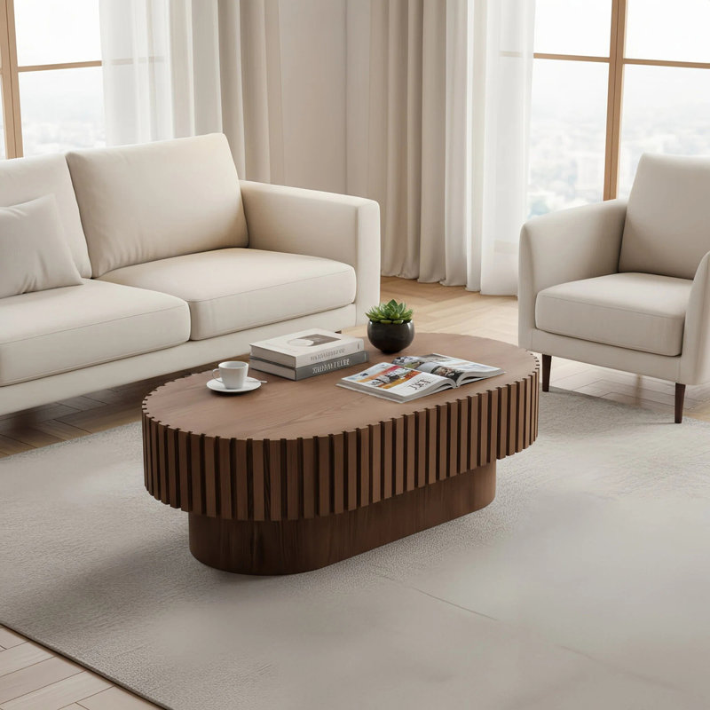 Table basse ovale
