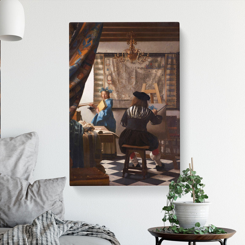 The Art by Johannes Vermeer - Wrapped Canvas, 35cm H x 35cm W x 3cm D
