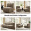 Causeuse capitonnée en chenille 2 pièces Shalon -136949694
