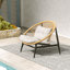 Chaise longue d'extérieur en acier avec coussins Elinor Papasan