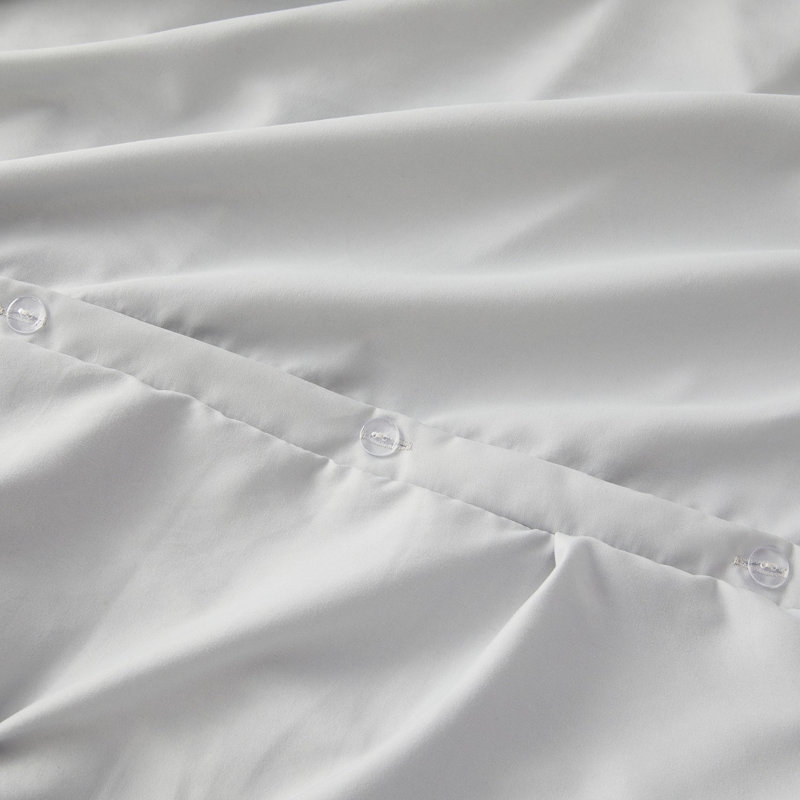 Housse de couette avec insert Pinch Pleat, Housse de couette pour très grand lit + 3 pièces, Gris argenté