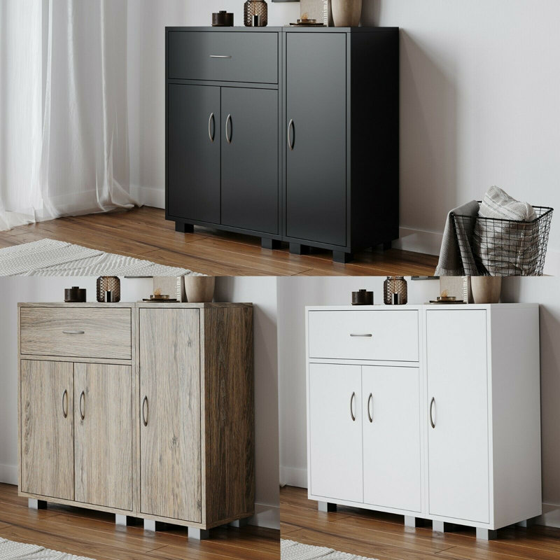 Friederika 3 - Door Standard Accent Cabinet, Black