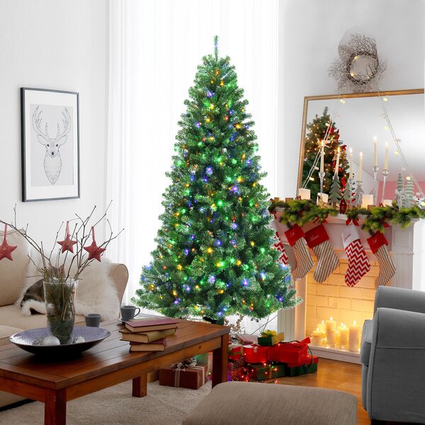 The Twillery Co.® Green Cashmere Christmas Tree with LED Lights ...