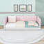 Lit simple tapissier sur pied avec accoudoirs-129345885