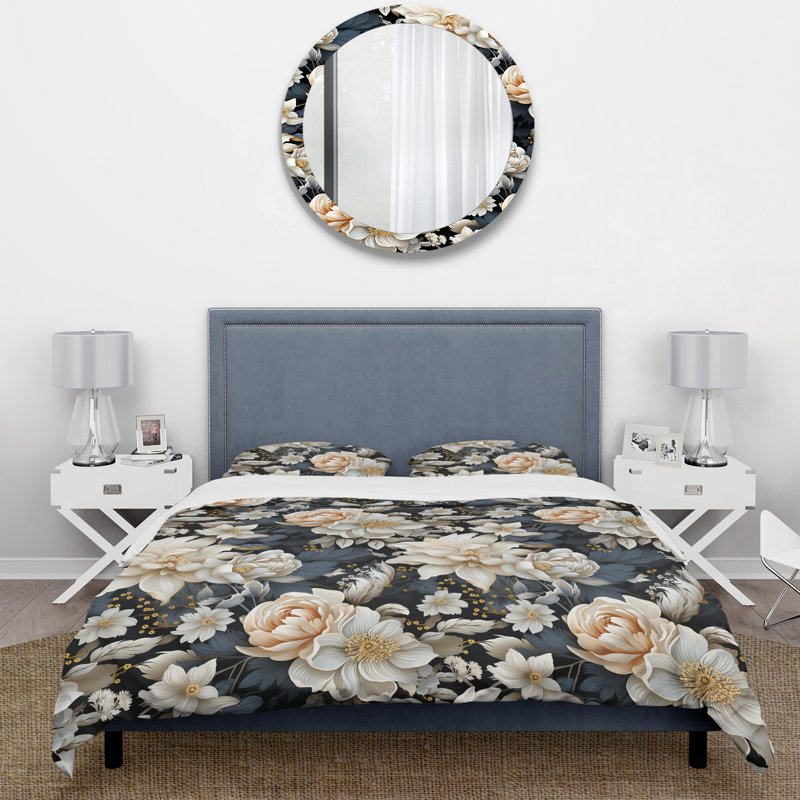 Ensemble de housse de couette Urban Victorian Chic Victorian, Housse de couette pour grand lit et 2 taies décor