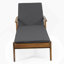 Chaise longue en bois d'acacia durable avec positions réglables et coussins non poreux, pour la détente en plein air-353831001-353831003