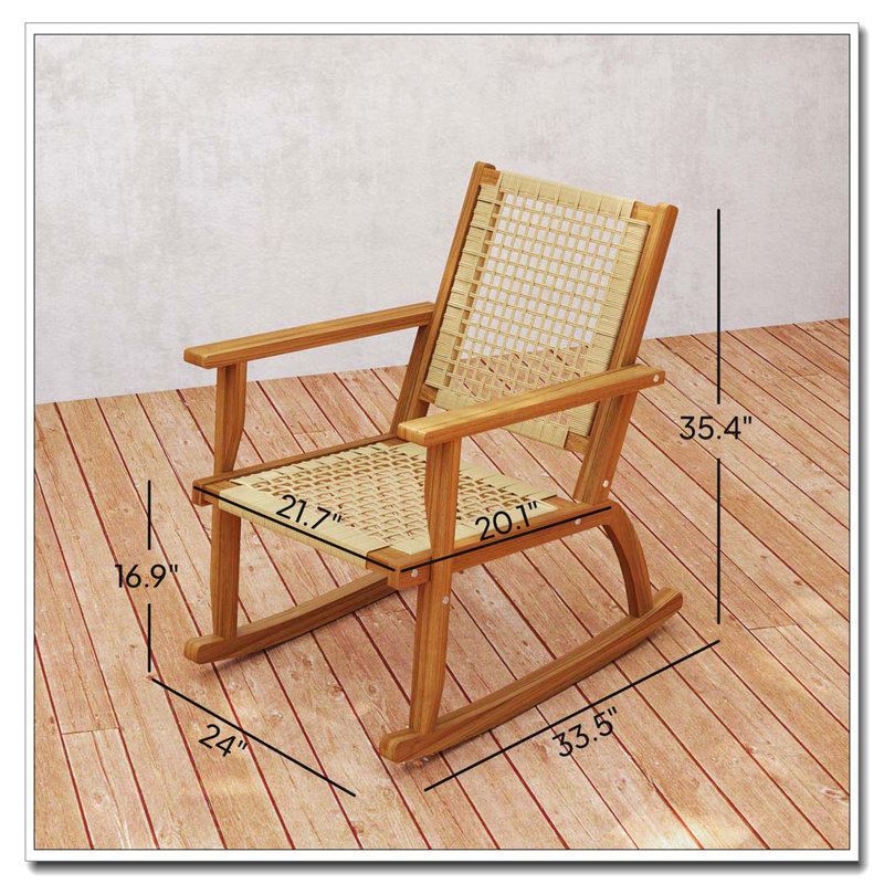 Chaise berçante en bois